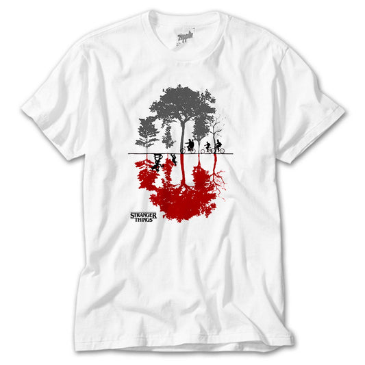 Stranger Things Tree Beyaz Tişört