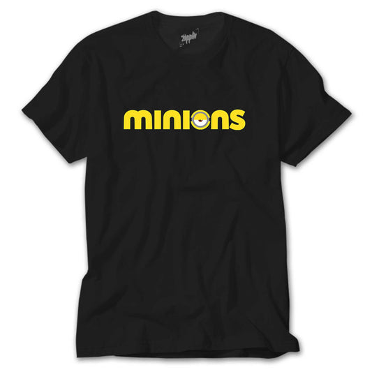 Minions Logo Siyah Tişört