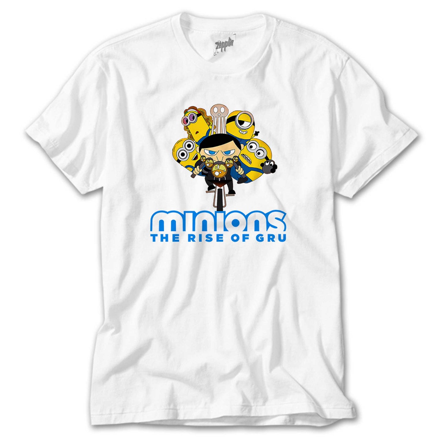 Minions Ride Bikes Beyaz Tişört