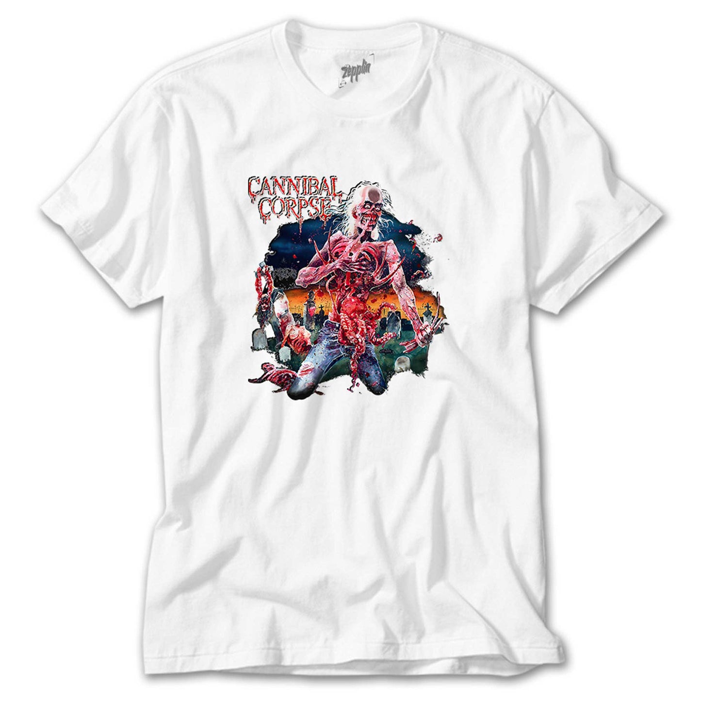 Cannibal Corpse Skull Beyaz Tişört