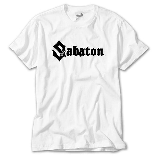 Sabaton Logo Beyaz Tişört