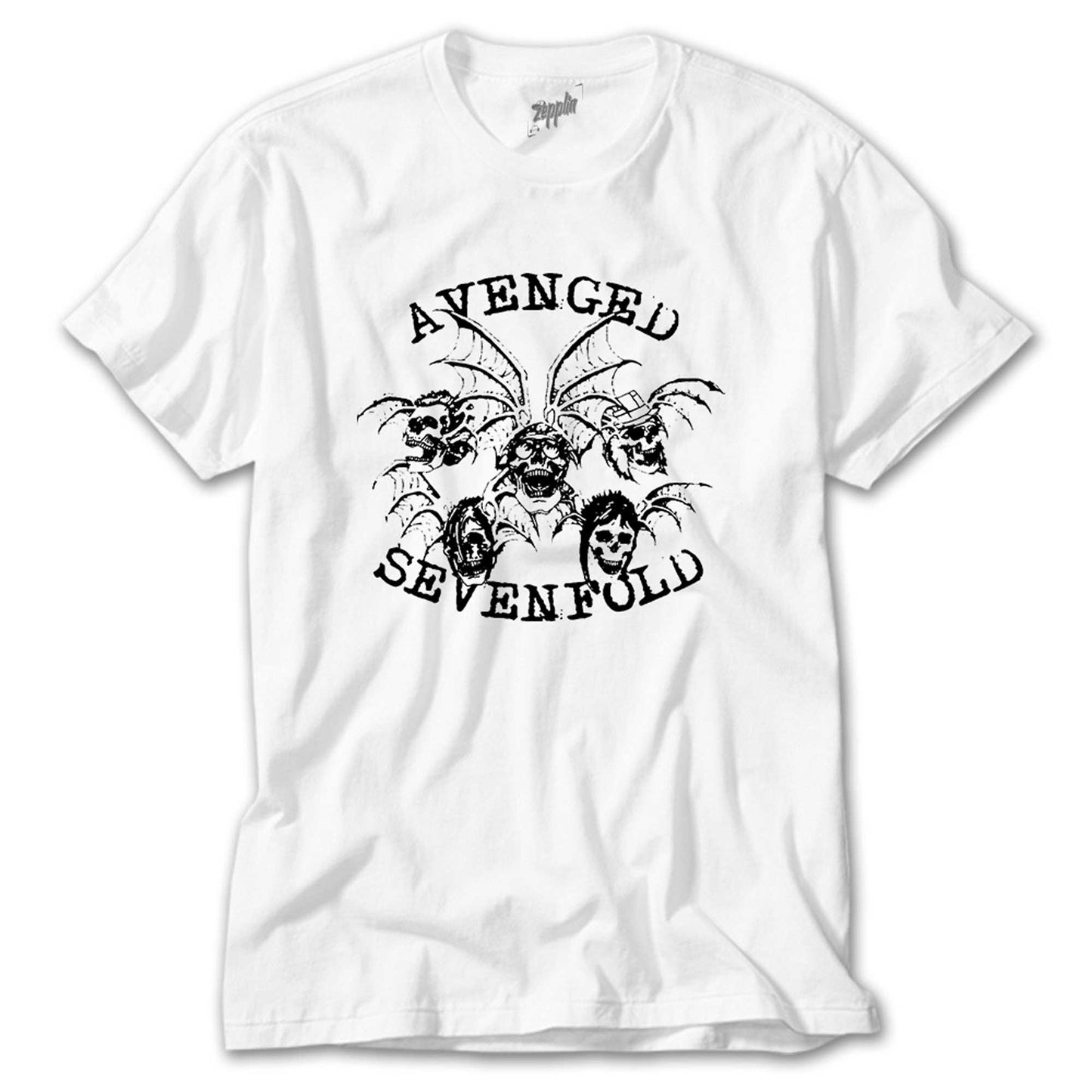 Avenged Sevenfold Smile Skulls Beyaz Tişört