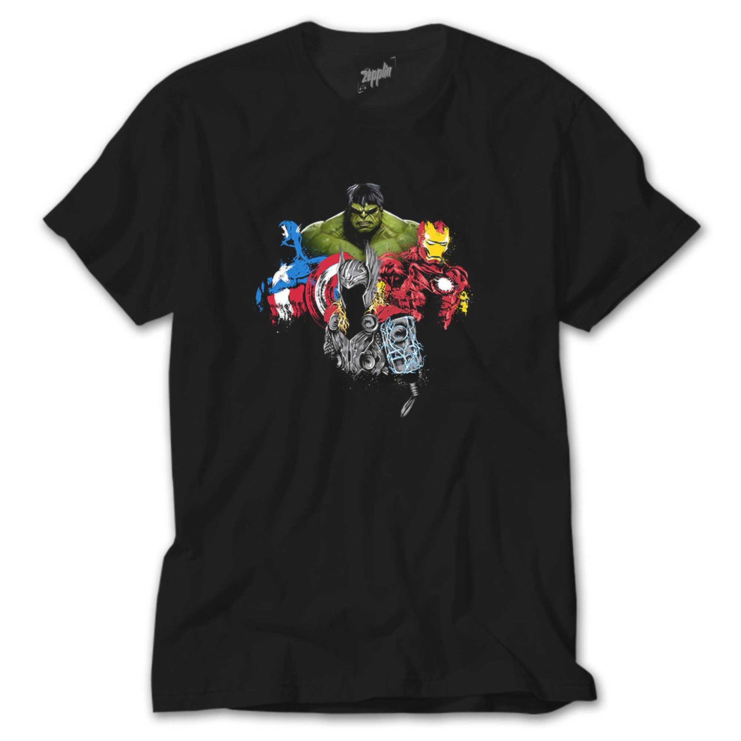 Avengers Boss Siyah Tişört