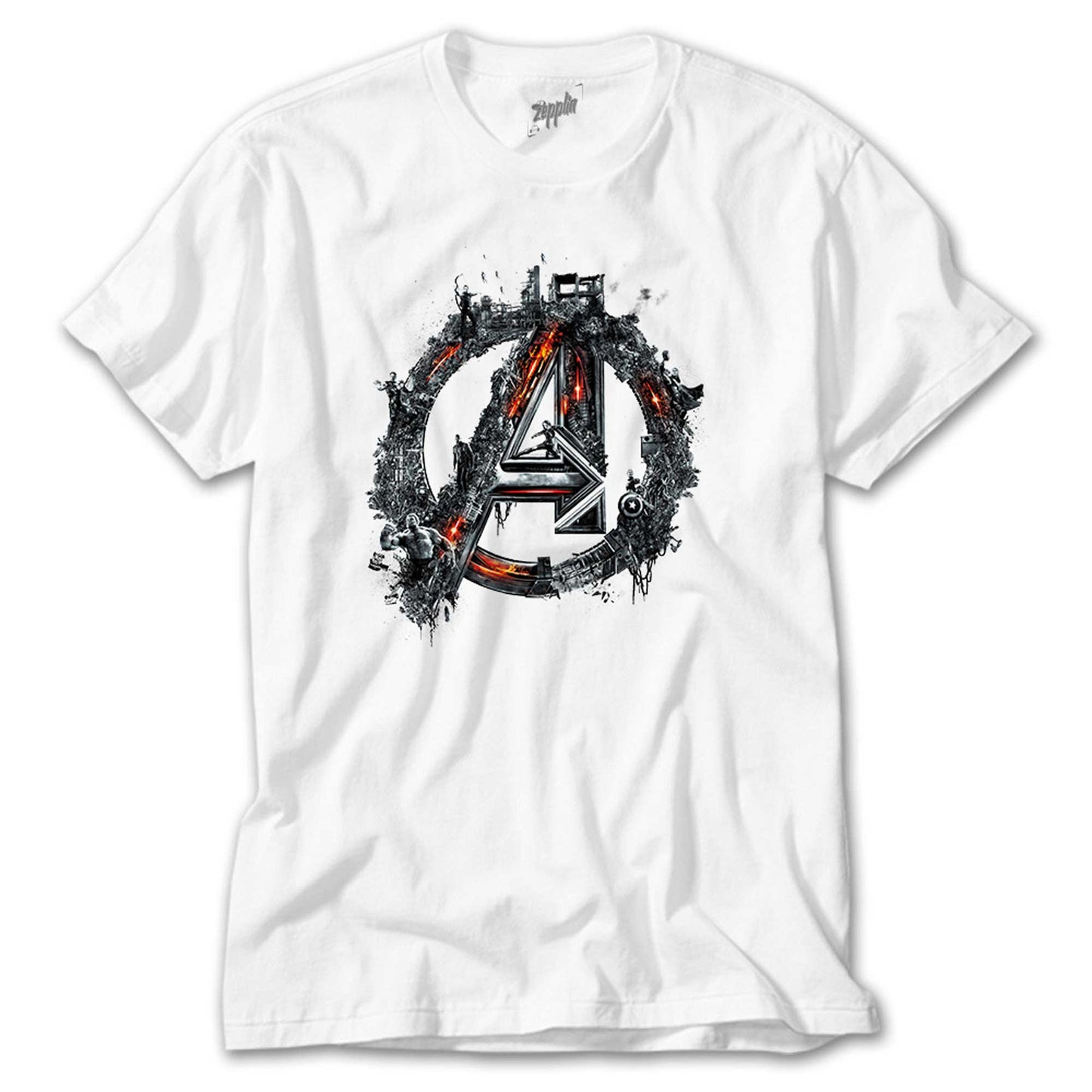 Avengers Logo 2 Beyaz Tişört