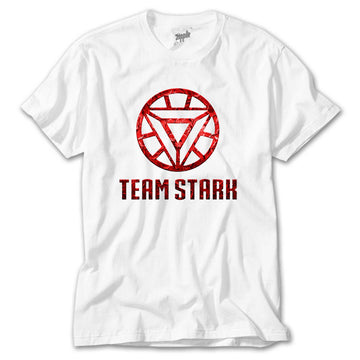 Iron Man Team Stark Beyaz Tişört