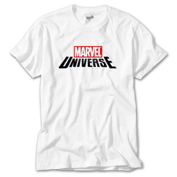 Marvel Universe Logo Beyaz Tişört