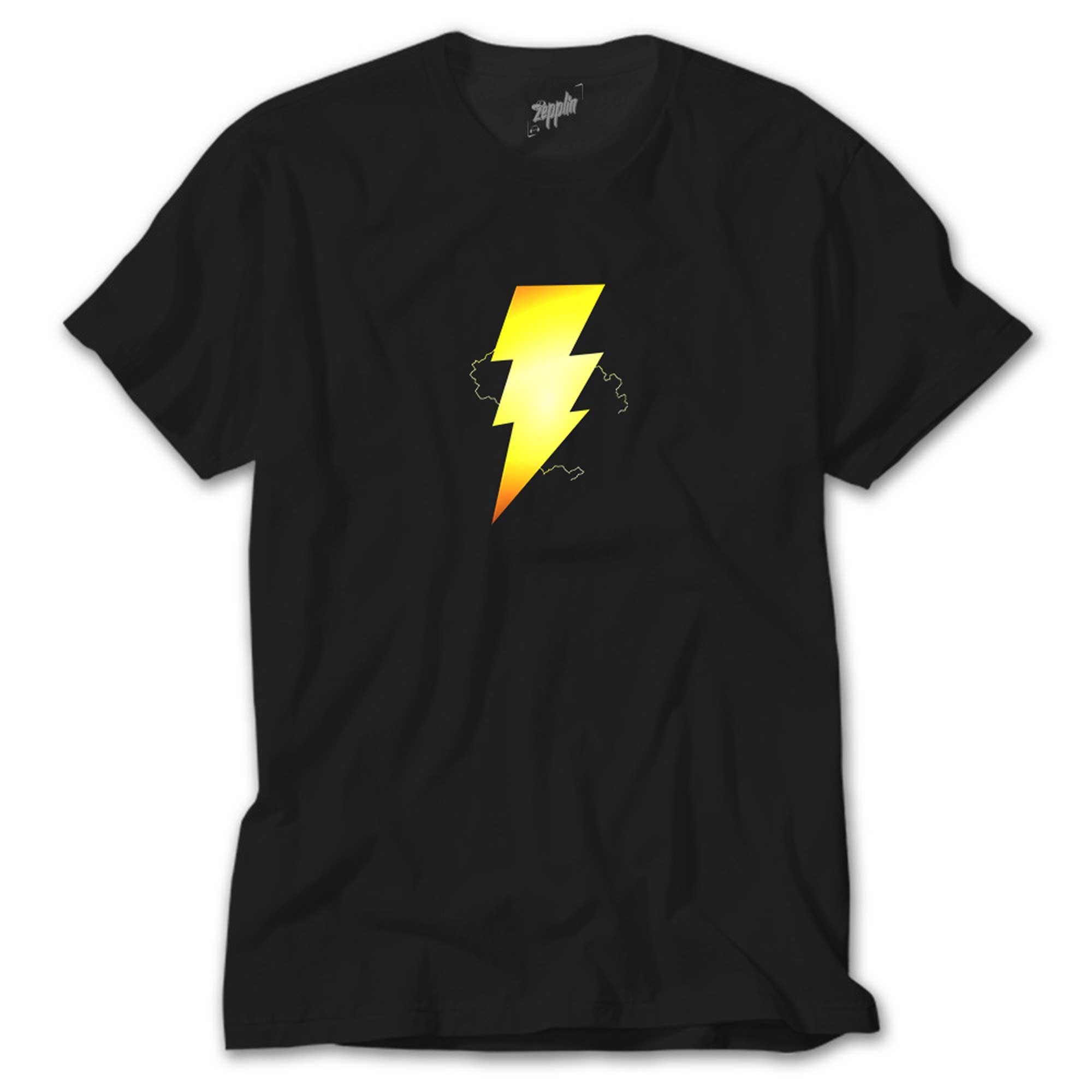 Shazam Logo Siyah Tişört