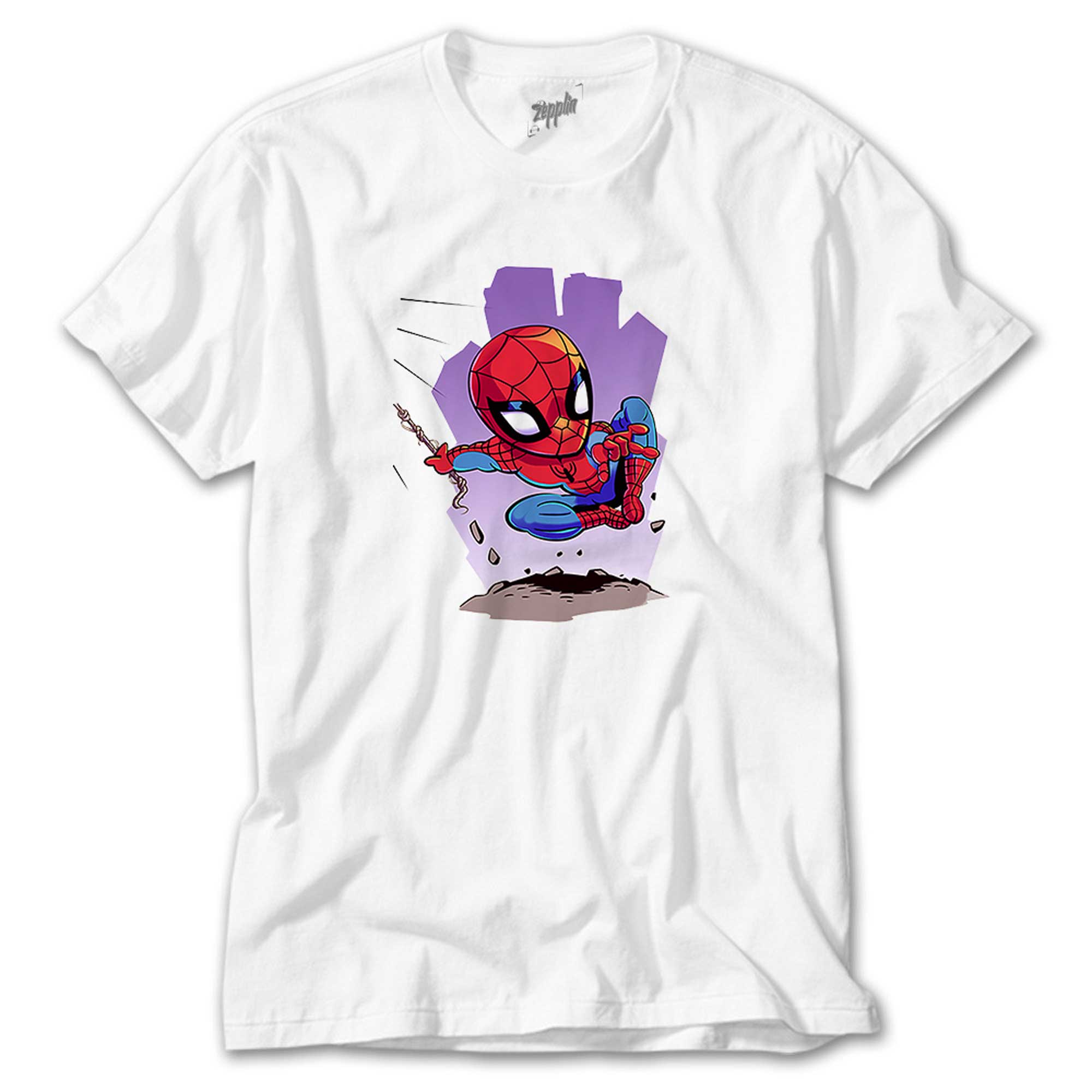 Spiderman Cartoon Beyaz Tişört