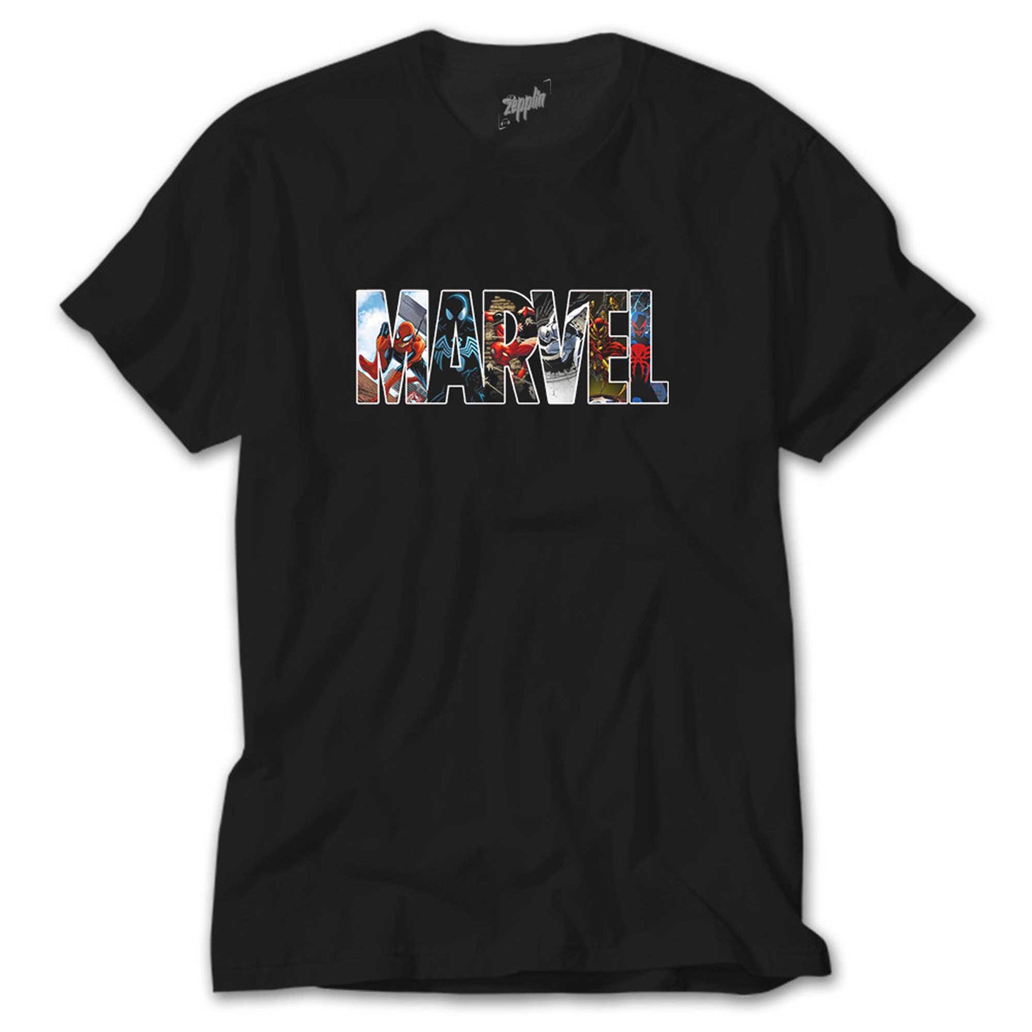 İndirimli Marvel Spiderman in Post Siyah Tişört