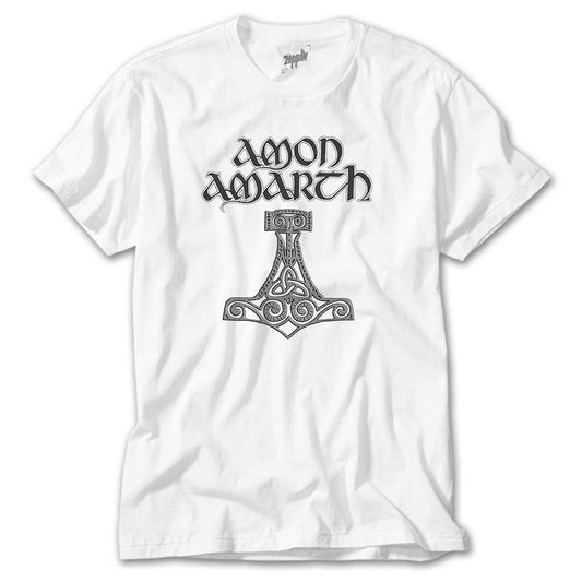 Amon Amarth Mjolnir Beyaz Tişört