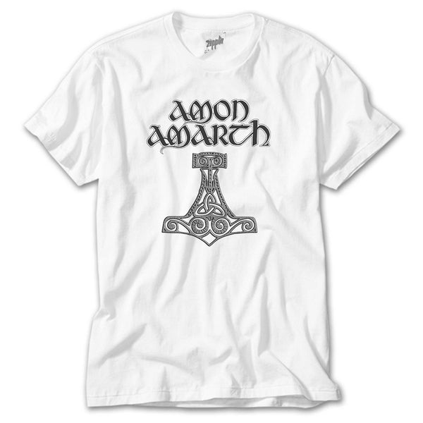 Amon Amarth Mjolnir Beyaz Tişört