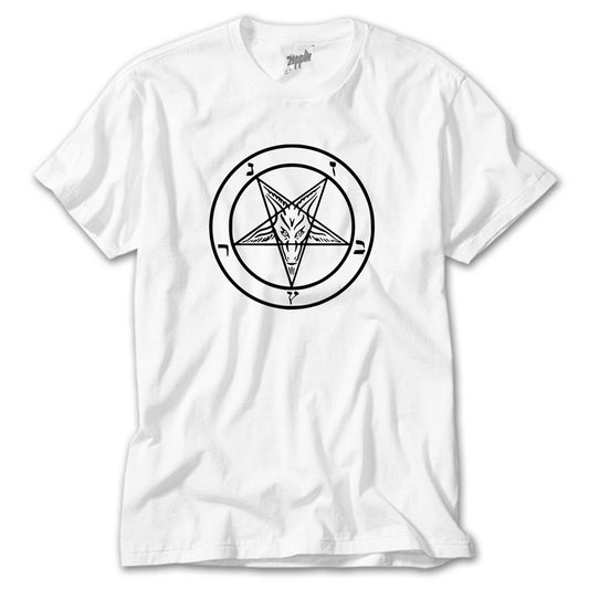 Baphomet Logo 2 Beyaz Tişört