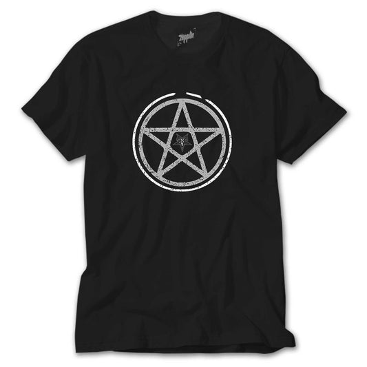 Baphomet Pentagram Siyah Tişört