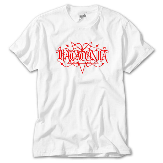 Katatonia Logo Red Beyaz Tişört
