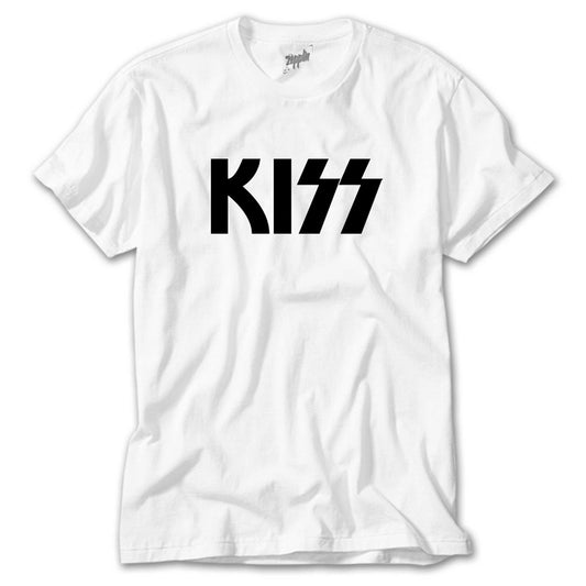 Kiss Logo 2 Beyaz Tişört