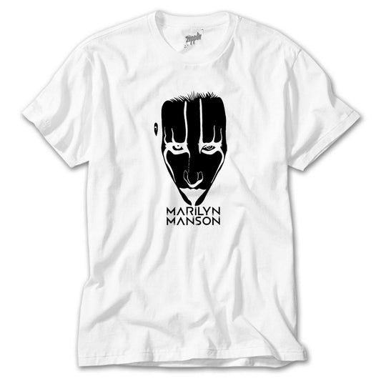 Marilyn Manson Head Beyaz Tişört