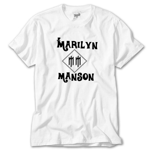 Marilyn Manson Text Beyaz Tişört