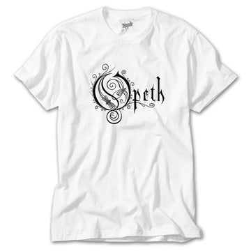 Opeth Logo Classic 2 Beyaz Tişört