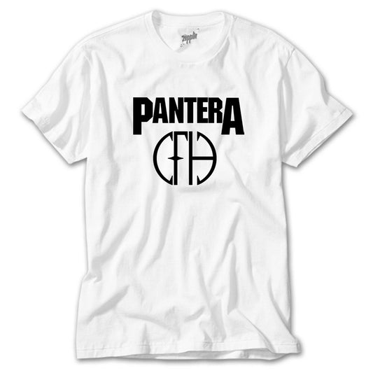 Pantera Logo and Figure Beyaz Tişört