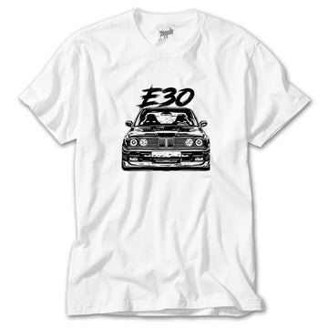 BMW E30 Sketch Beyaz Tişört