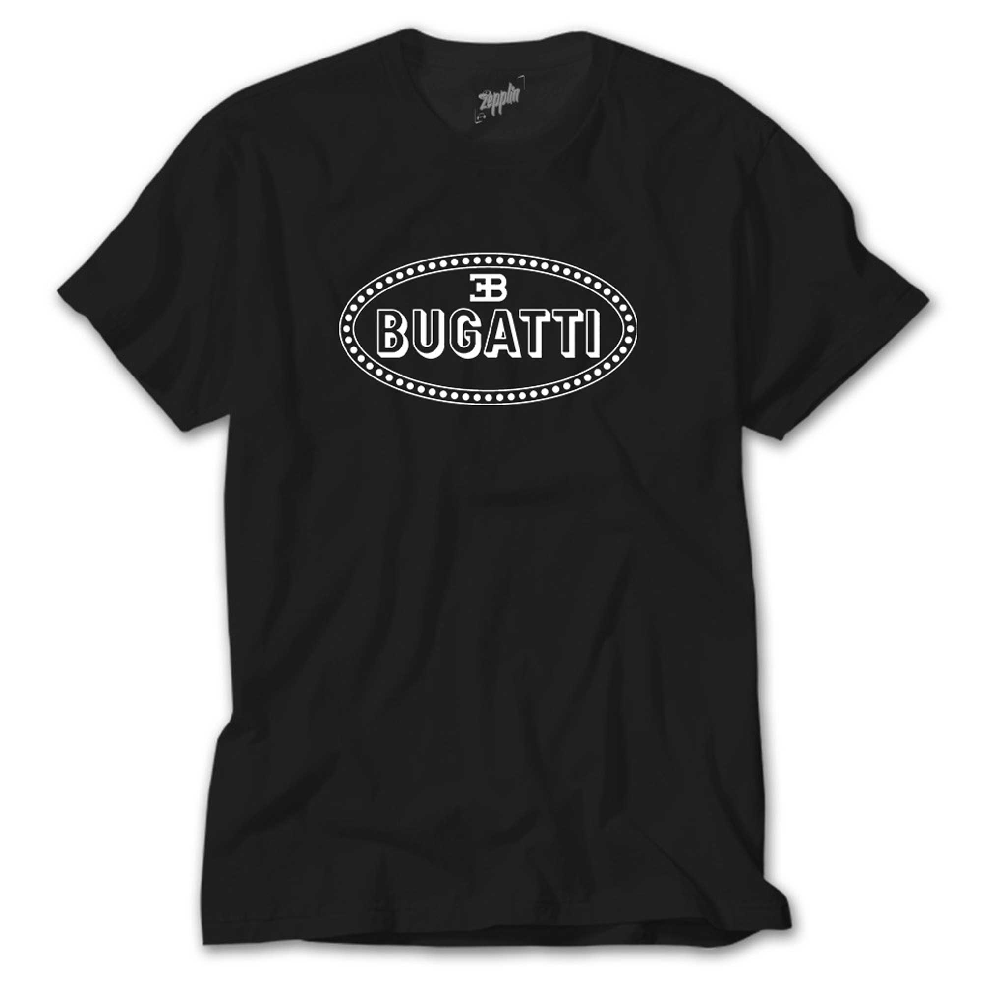 Bugatti Logo Siyah Tişört