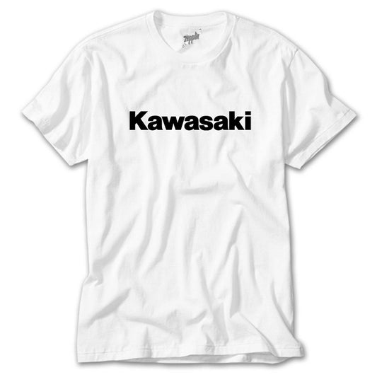 Kawasaki Logo Type Beyaz Tişört