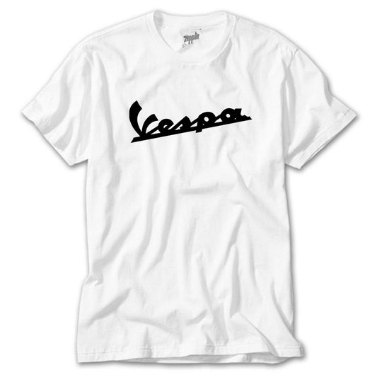 İndirimli Vespa Logo 2 Beyaz Tişört