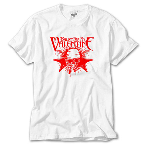 Bullet for My Valentine Skull Beyaz Tişört