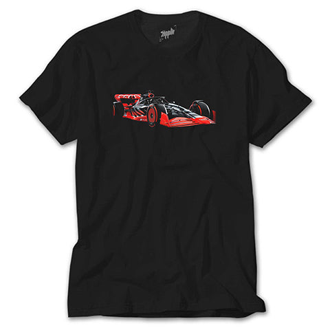 F1 Audi Car Siyah Tişört