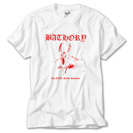 Bathory Black Metal Red Beyaz Tişört