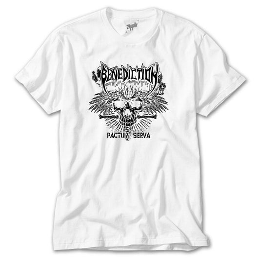 Benediction Pactum Serva Beyaz Tişört