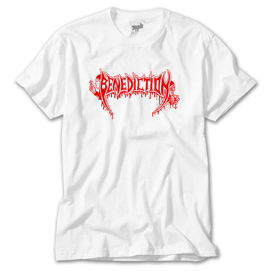 Benediction Red Beyaz Tişört