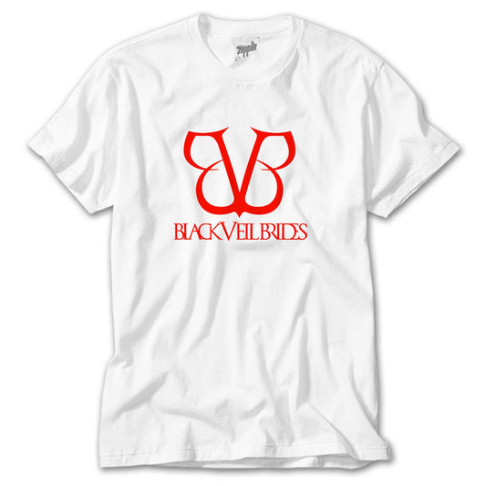 Black Veil Brides Band Logo Beyaz Tişört