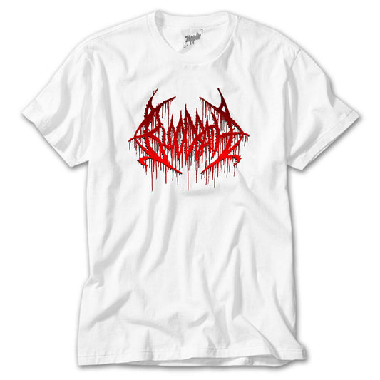 Bloodbath Logo Red Beyaz Tişört