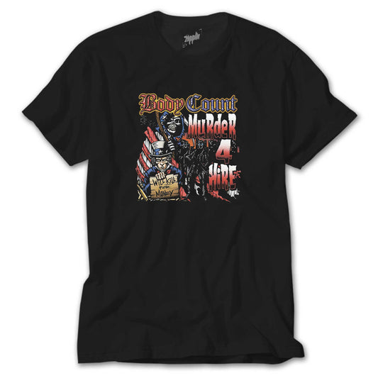 Body Count Murder 4 Hire Siyah Tişört