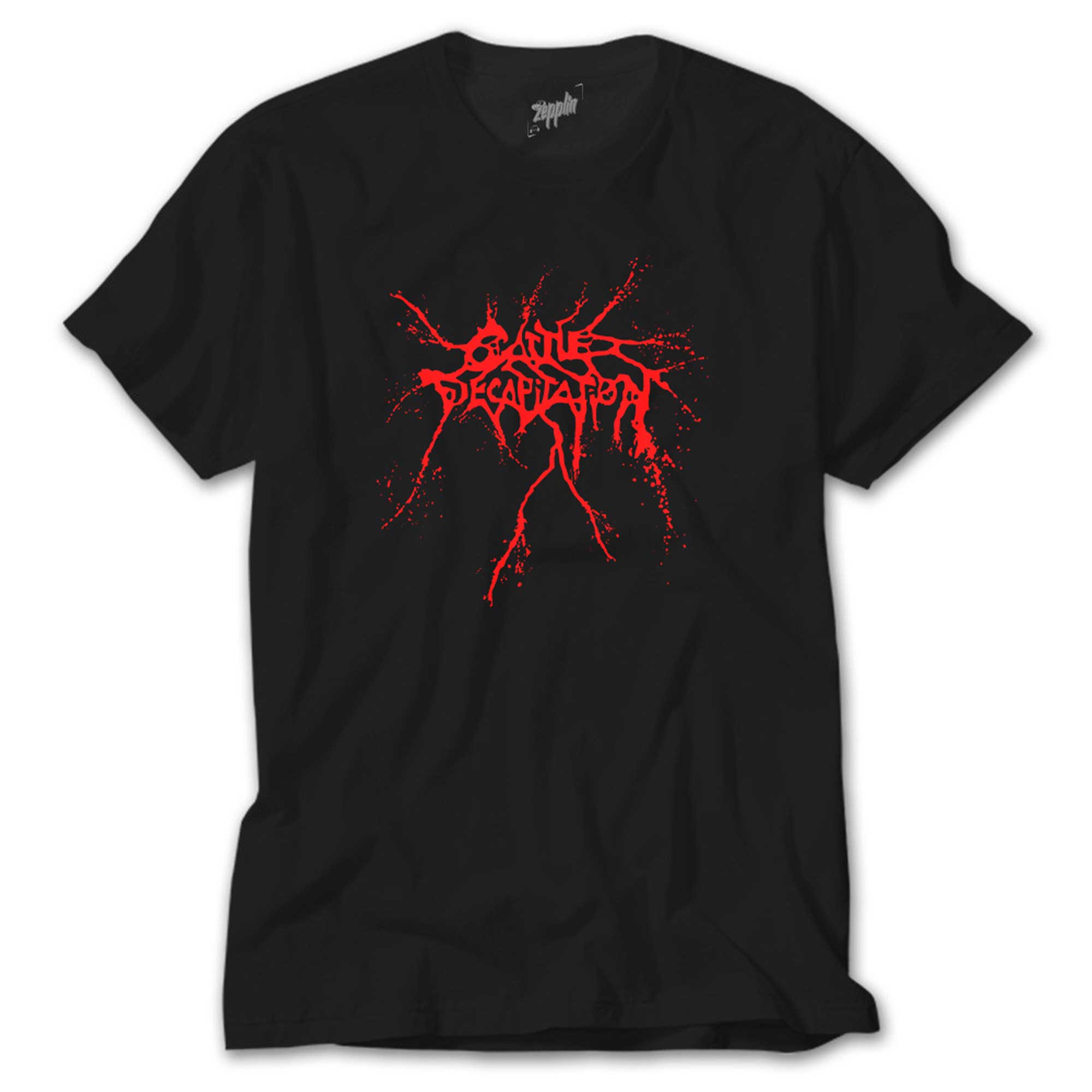 Cattle Decapitation Red Logo Siyah Tişört