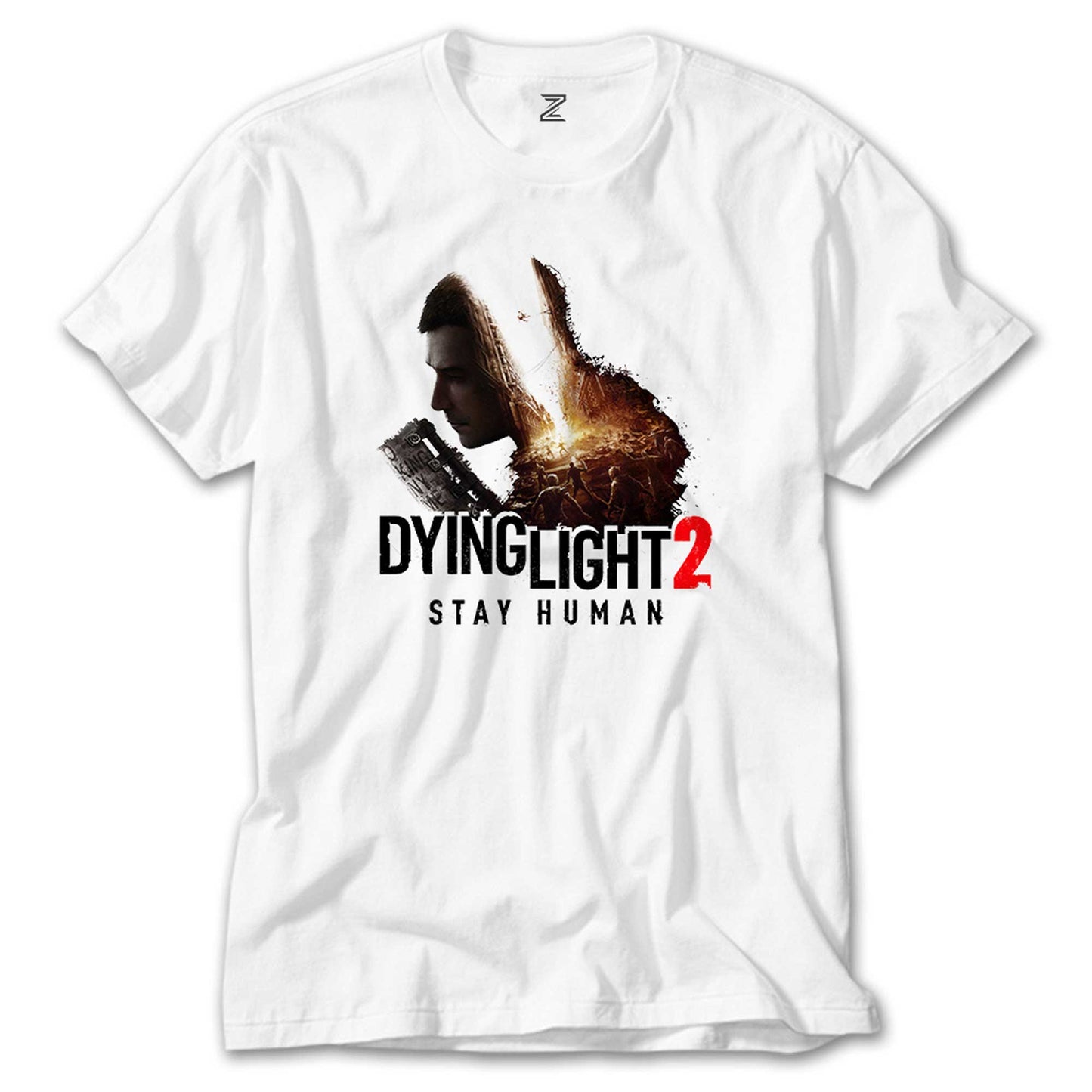 Dying Light Stay Human Beyaz Tişört