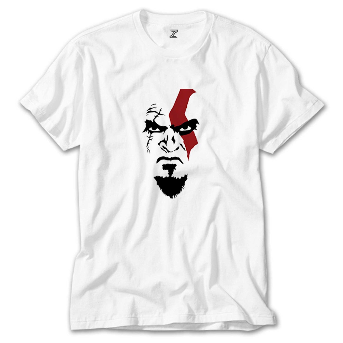 God Of War Kratos Face Beyaz Tişört