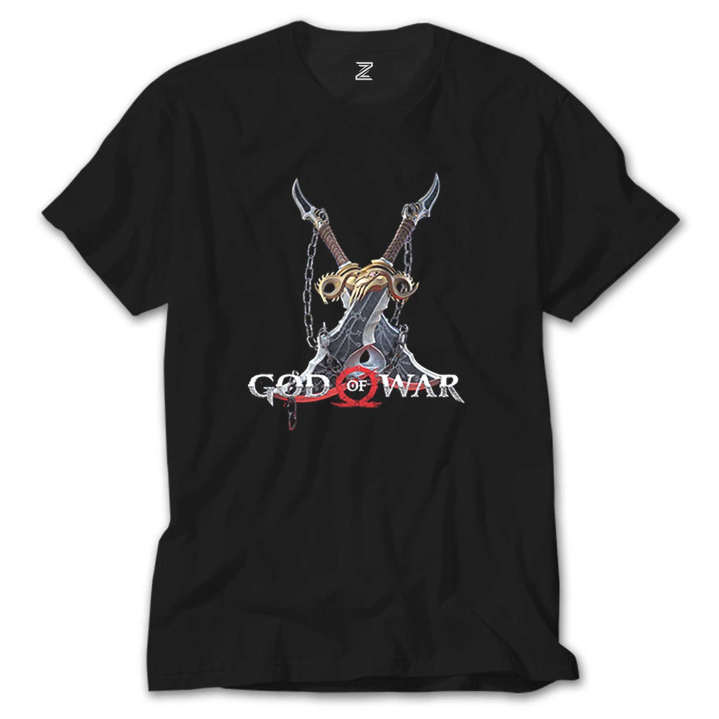 God Of War Kratos Kılıçları Siyah Tişört
