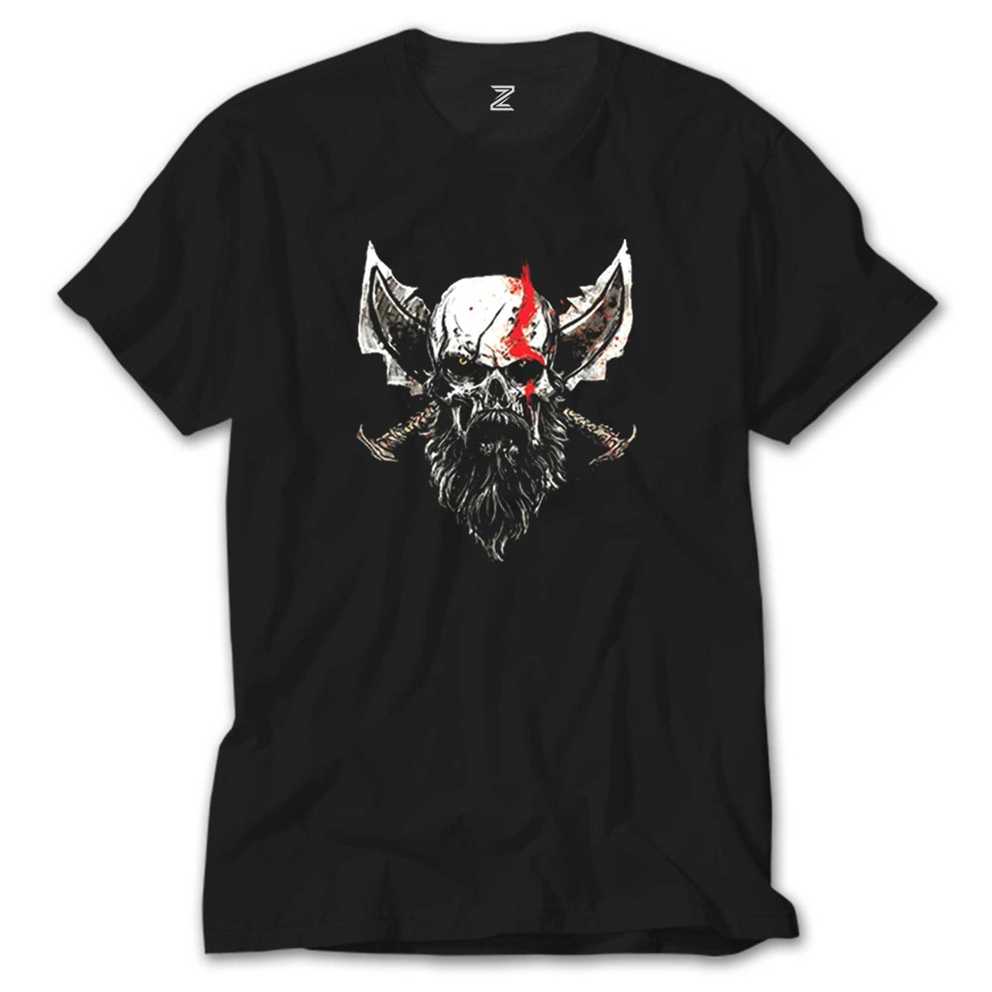 God Of War Skull Kratos Siyah Tişört