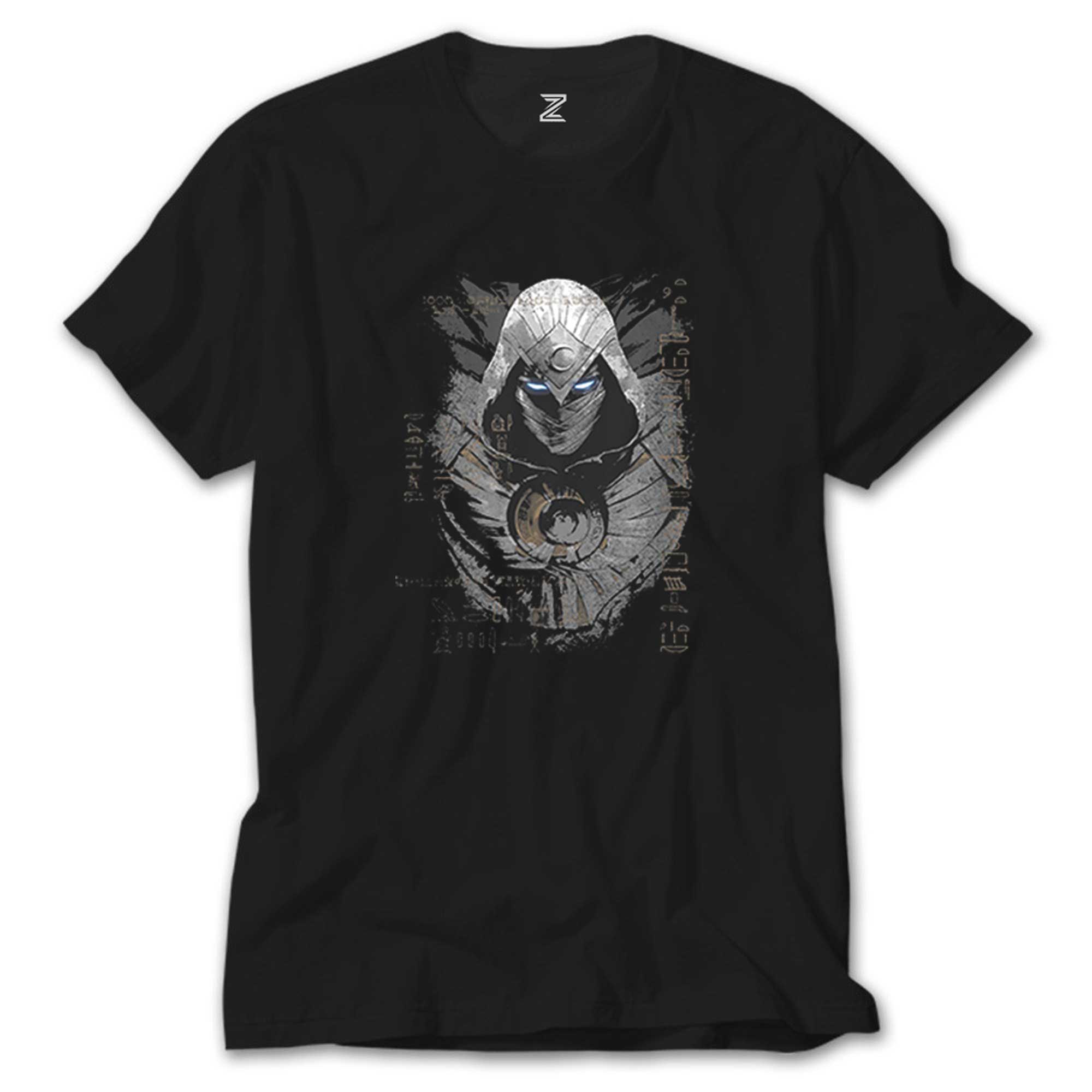 Moon Knight Warrios Face Siyah Tişört