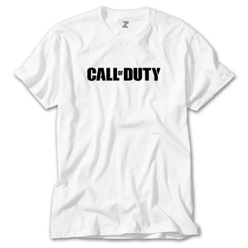 Call Of Duty Black Text Beyaz Tişört