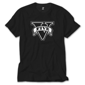 GTA Five Black Logo Siyah Tişört