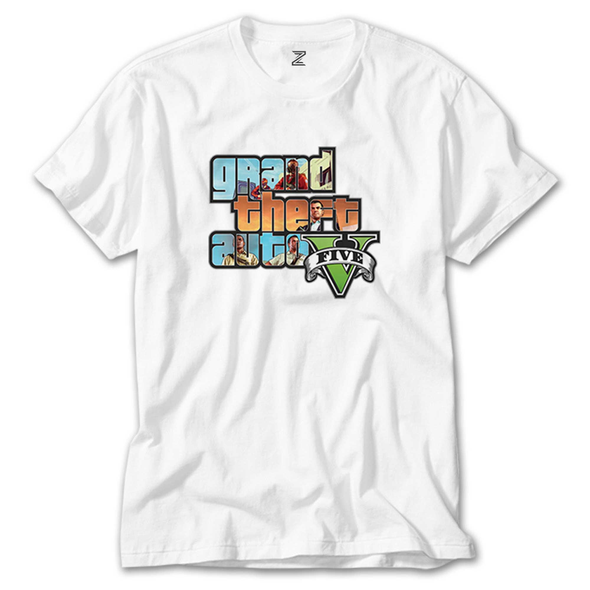 Grand Theft Auto Five Mans Beyaz Tişört