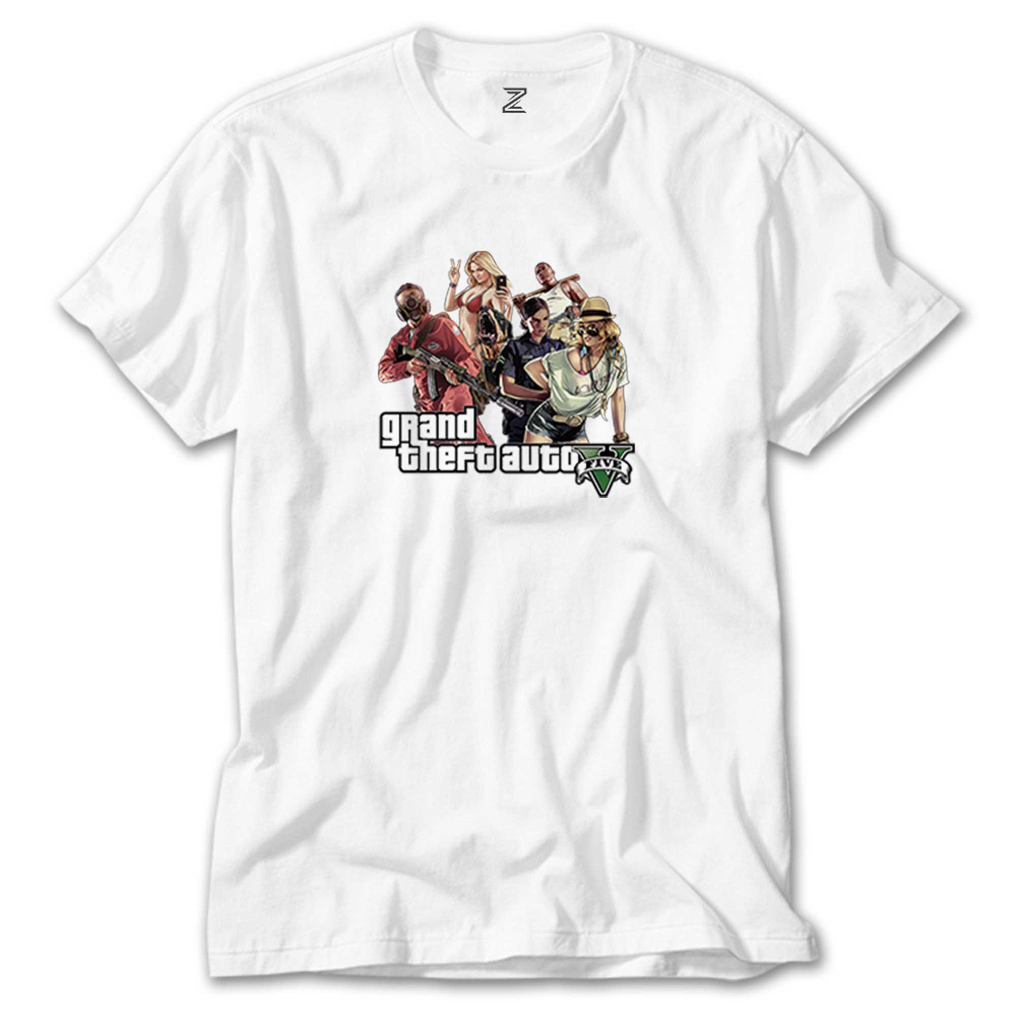 Grand Theft Auto Five Team Beyaz Tişört