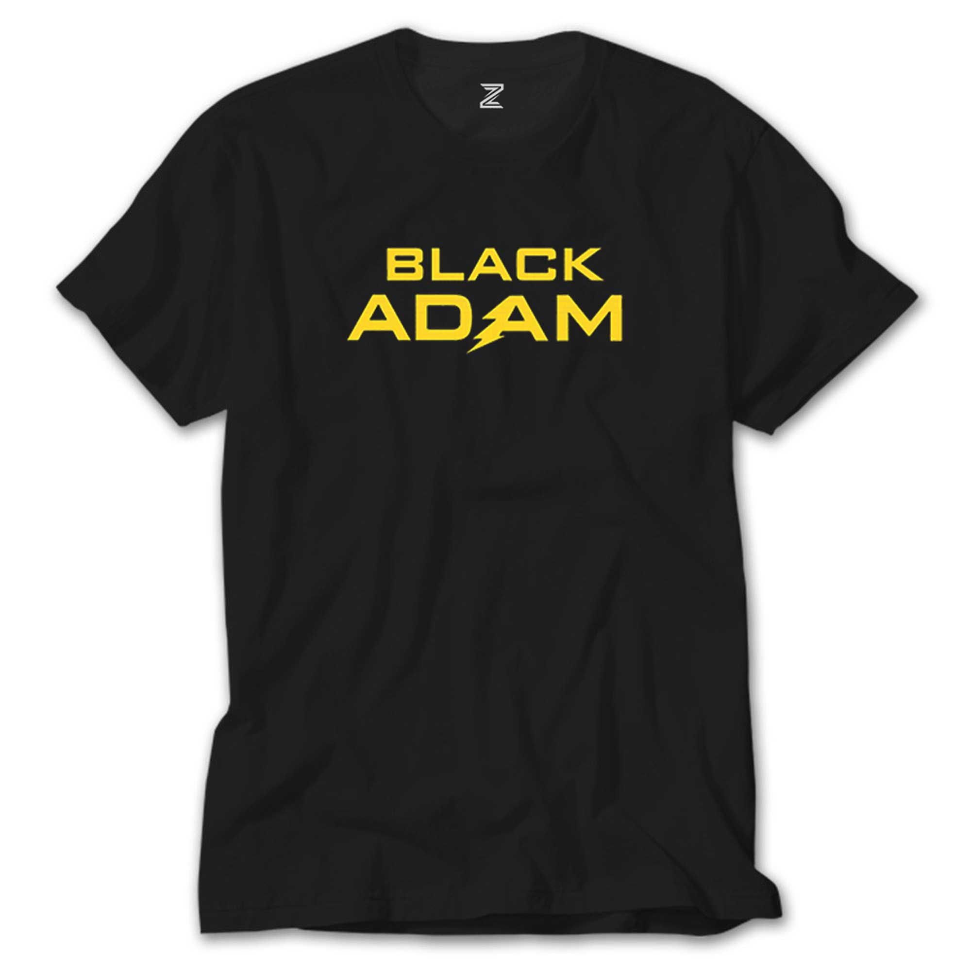 Black Adam Yellow Text Siyah Tişört