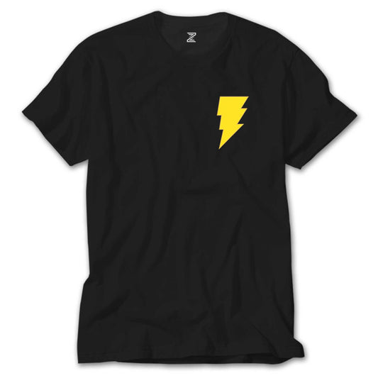 Black Adam Yellow Logo Siyah Tişört