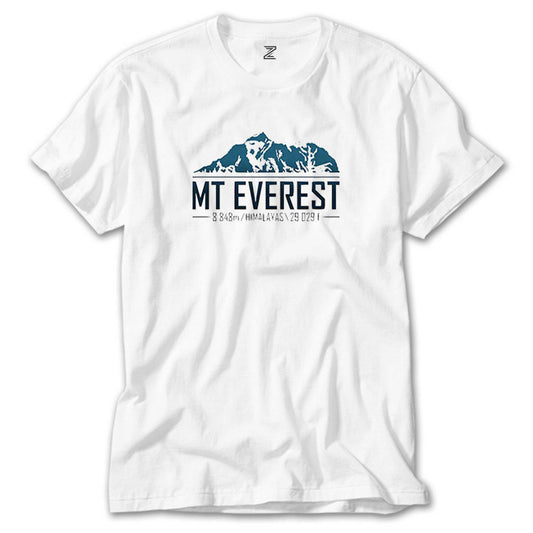Everest 8848 m Beyaz Tişört