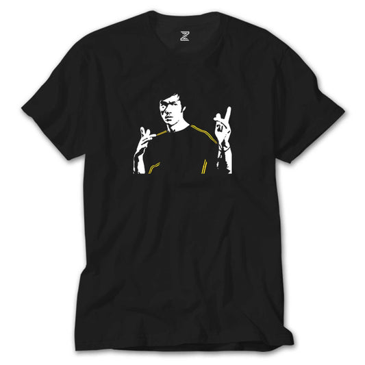 İndirimli Bruce Lee Figure Siyah Tişört