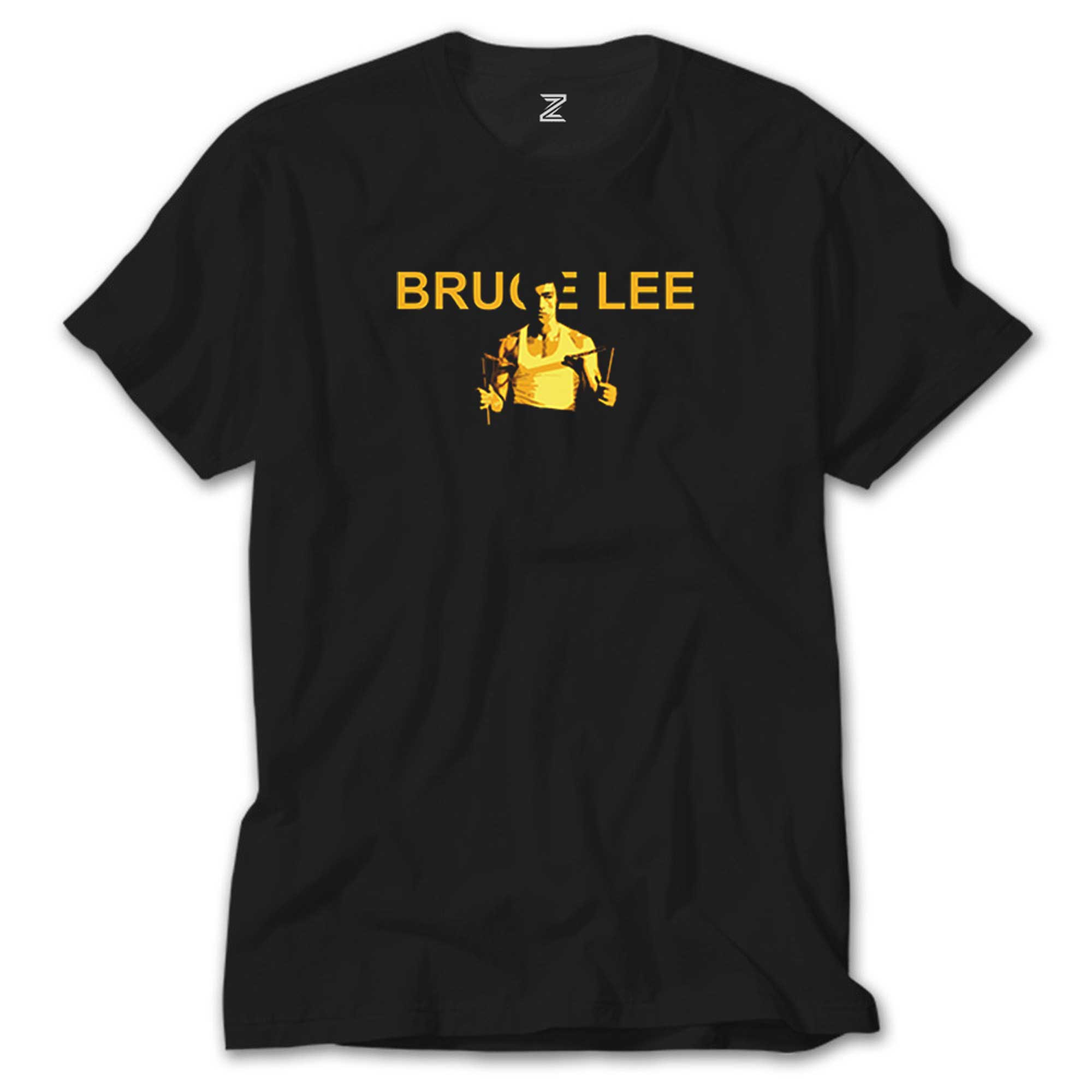 Bruce Lee Nunchaku Siyah Tişört